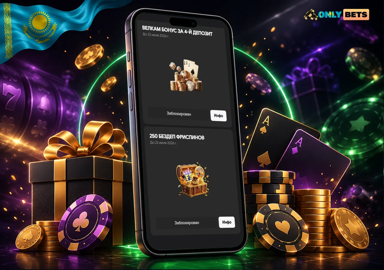 OnlyBets с акциями, подарками и выгодными предложениями в современном стиле